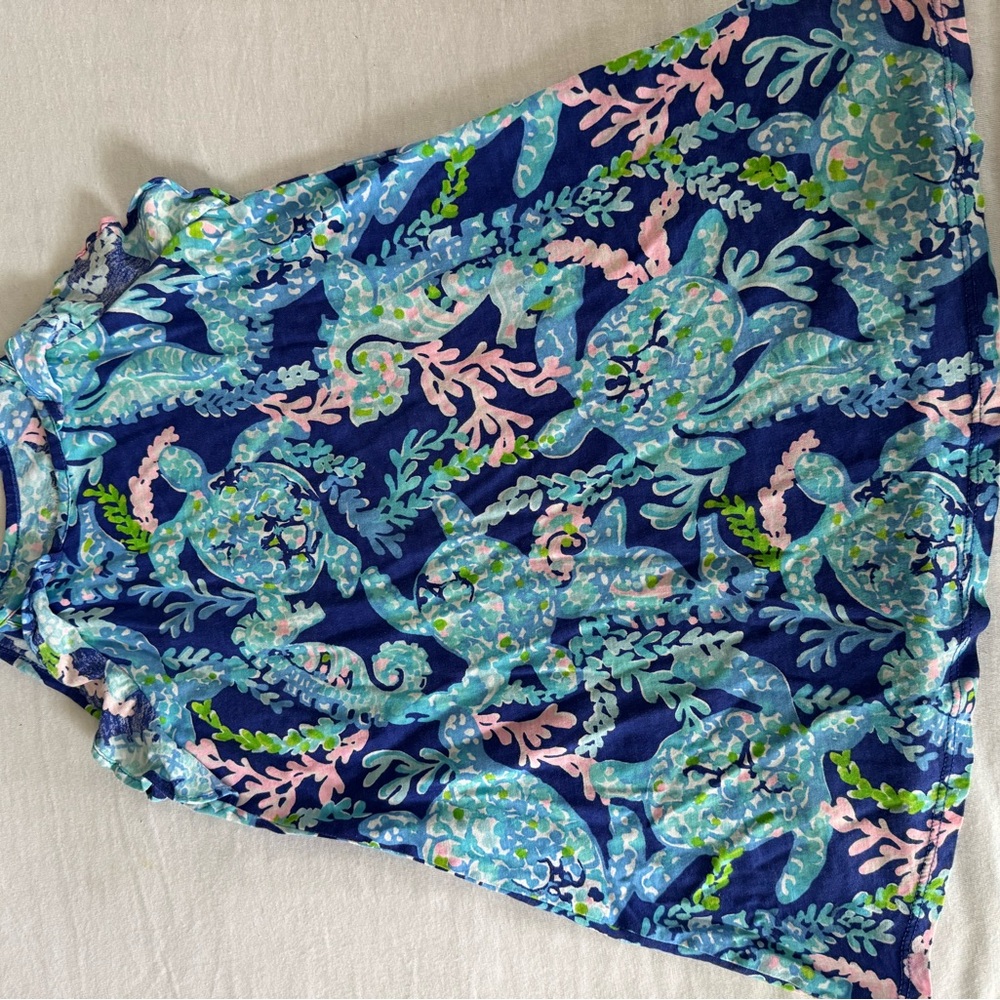Lilly Pulitzer Blue and Green Floral Fabric